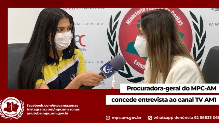 Procuradora-geral do MPC-AM concede entrevista ao canal TV AM1